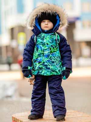 Комплект верхней детской одежды Batik Барт 451-24з-2 (р-р 110-60, синий мрамор)
