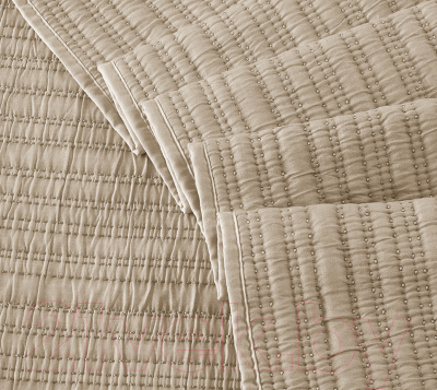 Набор текстиля для спальни Arya Waves + чехлы для подушки / 8680943229045 (бежевый)