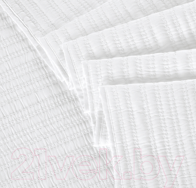 Набор текстиля для спальни Arya Waves + чехлы для подушки / 8680943228710 (белый)