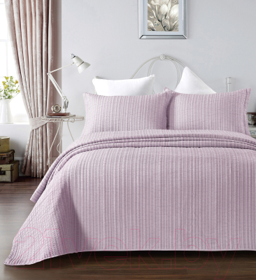 Набор текстиля для спальни Arya Waves + чехлы для подушки / 8680943228673 (лиловый)