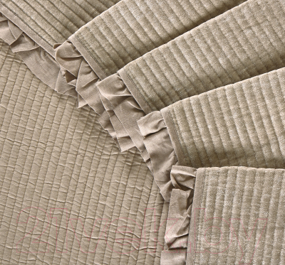 Набор текстиля для спальни Arya Clouds + чехлы для подушки / 8680943228734 (бежевый)