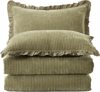 Набор текстиля для спальни Arya Clouds + чехлы для подушки / 8680943228758 (зеленый) - 