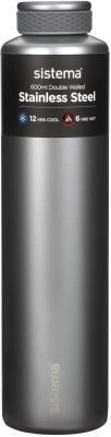 Термос для напитков Sistema Chic 520 (600мл, светло-серый)