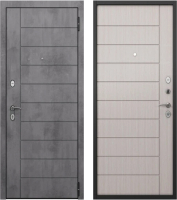 Входная дверь Mastino H1 Home Eco PP 96x205 (правая, черный муар металлик/бетон темный/бьянко ларче) - 