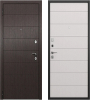 Входная дверь Mastino H2 Home Eco PP 86x205 (левая, черный муар металлик/венге/белый ларче) - 