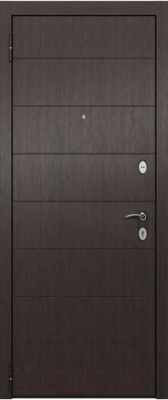 Входная дверь Mastino H2 Home Eco PP 86x205 (левая, черный муар металлик/венге/белый ларче)