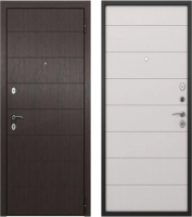 Входная дверь Mastino H2 Home Eco PP 96x205 (правая, черный муар металлик/венге/белый ларче) - 