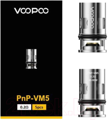 Набор испарителей VooPoo PnP Mesh VM5 (0.2 Ом, 5шт)
