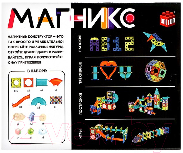 Конструктор магнитный Unicon Магникс / 9444940