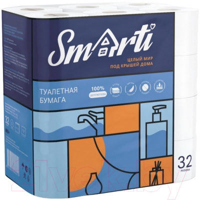 Туалетная бумага Smarti 3-cлойная (32рул)