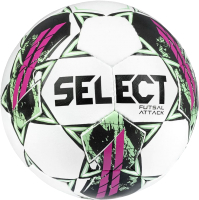 Мяч для футзала Select Futsal Attack V22 Grain / 1073460009 (размер 4, белый/зеленый/фиолетовый) - 