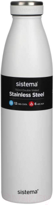 Термос для напитков Sistema 575 (750мл, белый)