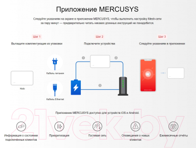 Беспроводной маршрутизатор Mercusys Halo H70X (3шт)