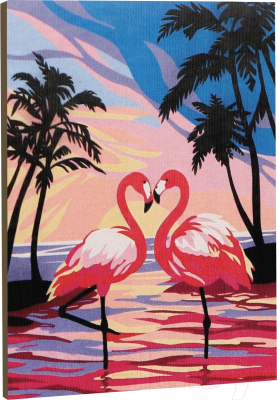 Картина по номерам Школа талантов Фламинго на закате / 5177161