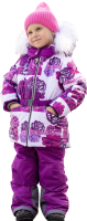 Комплект верхней детской одежды Batik Кавалли 492-24з-2 (р-р 110-60, цветы сиреневые) - 