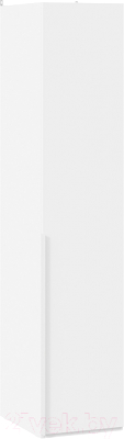 Шкаф-пенал ТриЯ Порто СМ-393.07.001 с 1 глухой дверью (белый жемчуг/белый софт)