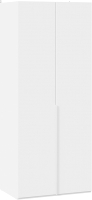 Шкаф ТриЯ Порто СМ-393.07.003 с 2 глухими дверями (белый жемчуг/белый софт) - 
