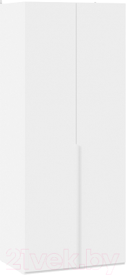 Шкаф ТриЯ Порто СМ-393.07.003 с 2 глухими дверями (белый жемчуг/белый софт)
