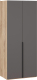 Шкаф ТриЯ Порто СМ-393.07.003 с 2 глухими дверями (яблоня беллуно/графит софт) - 