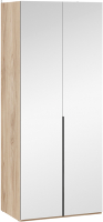 Шкаф ТриЯ Порто СМ-393.07.004 с 2 зеркальными дверями (яблоня беллуно/графит) - 