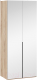 Шкаф ТриЯ Порто СМ-393.07.004 с 2 зеркальными дверями (яблоня беллуно/графит) - 