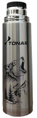 Термос для напитков Тонар Волк HS.TM-050-W (1л)