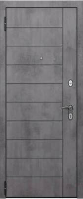 Входная дверь Mastino H1 Home Eco PP 96x205 (левая, черный муар металлик/бетон темный/бьянко ларче)