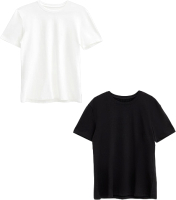 Набор футболок Mark Formelle 111828-2 (р.96-170/176, белый/черный) - 