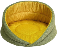 Лежанка для животных Homepet №1 83136 (45x45x27см, желтый/зеленый) - 
