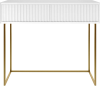 Консольный столик Shtabe Royal 5011 эко (белый/белый/золото) - 