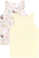 Комплект маек детских Mark Formelle 427739-2 (р.140-68, котики на розовом/желтый) - 