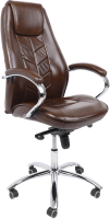 Кресло офисное AksHome Kapral натуральная кожа (коричневый) - 