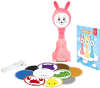 Интерактивная игрушка BertToys Зайчик няня / 4630017723539 (розовый) - 