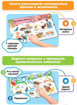 Музыкальная книга BertToys Нажималка Животные / 9785604652589