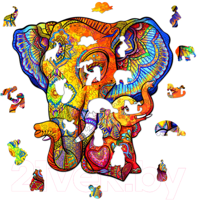 Пазл БЕЛОСНЕЖКА Саванный слон M / 6216-WP