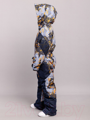 Комбинезон верхний детский Batik Идар 491-24з-1 (р-р 122-64, принт сине-оранжевый/темно-синий)