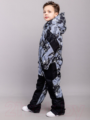 Комбинезон верхний детский Batik Идар 491-24з-2 (р-р 140-72, принт ч/б/черный)