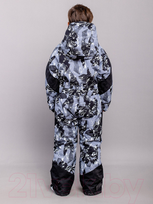 Комбинезон верхний детский Batik Идар 491-24з-1 (р-р 116-60, принт ч/б/черный)