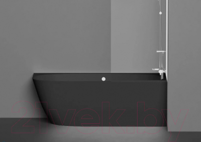 Ванна из искусственного мрамора Umy Home Nook R 170x85 / UM11722RF (U-Solid, черный матовый)