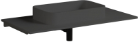 Столешница для ванной Umy Home Shelf 100x50 / UM30122RF (U-Solid, черный матовый) - 