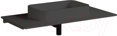 Столешница для ванной Umy Home Shelf 100x50 / UM30122RF (U-Solid, черный матовый)