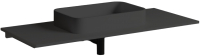 Столешница для ванной Umy Home Shelf 120x50 / UM30123RF (U-Solid, черный матовый) - 