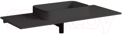 Столешница для ванной Umy Home Shelf 120x50 / UM30123RF (U-Solid, черный матовый)