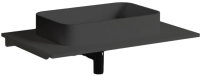 Столешница для ванной Umy Home Shelf 80x50 / UM30121RF (U-Solid, черный матовый) - 