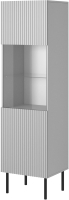 Шкаф с витриной Halmar Asensio W-1 (светло-серый/черный) - 