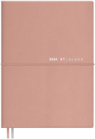 Ежедневник Escalada Краст 2024 / 63820 (128л, персиковый/розовый) - 