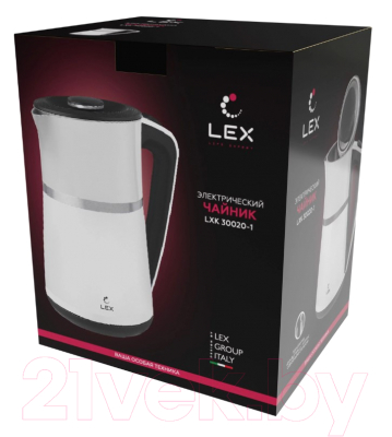 Электрочайник Lex LXK 30020-1 (белый)