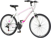 Велосипед Explorer Classy Lady 26/19 2021 / 1261023 (белый/розовый/серый) - 