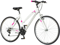 Велосипед Explorer Lady Mtb 28/19 2021 / 1281044 (белый/розовый/черный) - 