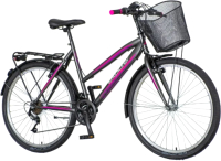 Велосипед Explorer Lady S 26/20 2021 / 1261168 (серый/фиолетовый) - 